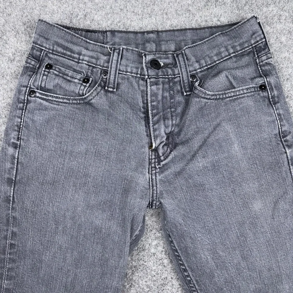 Levi's 511 Slim Fit Jeans Mens 29x30 (Fits 27x27) Gray Denim Stretch Dark Wash